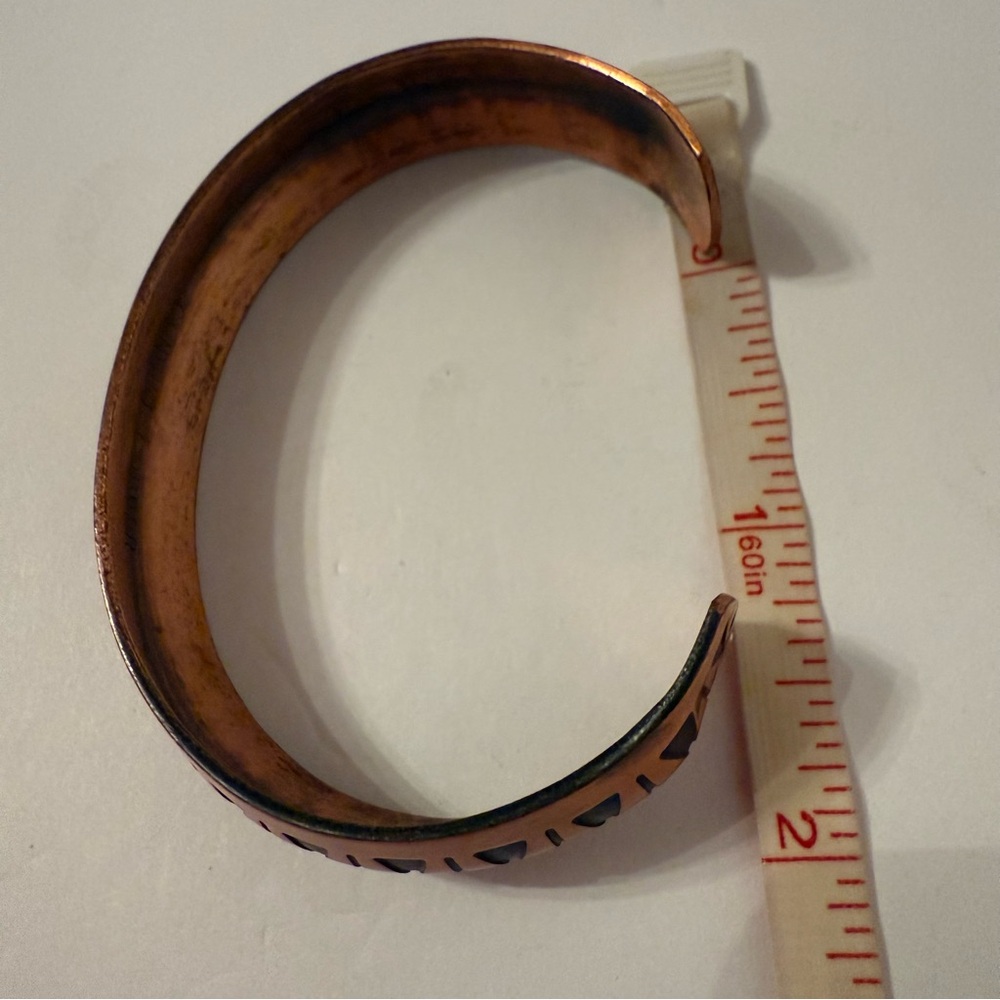 Bracelet Cuff Solid Copper Bow Tie Design - image 6